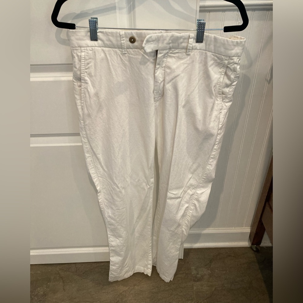 Ballin Designer White Cotton/Linen Pants